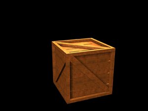 3ds max wooden crate