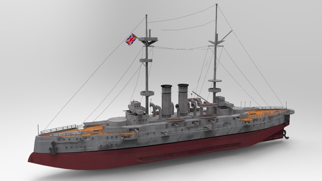 3d model hms goliath battleships