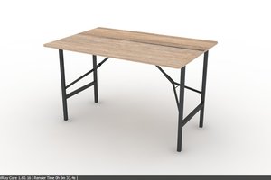 3d folding table real construction