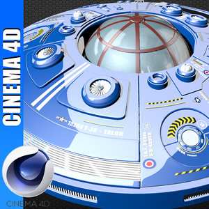 sci-fi ufo space ship 3d model