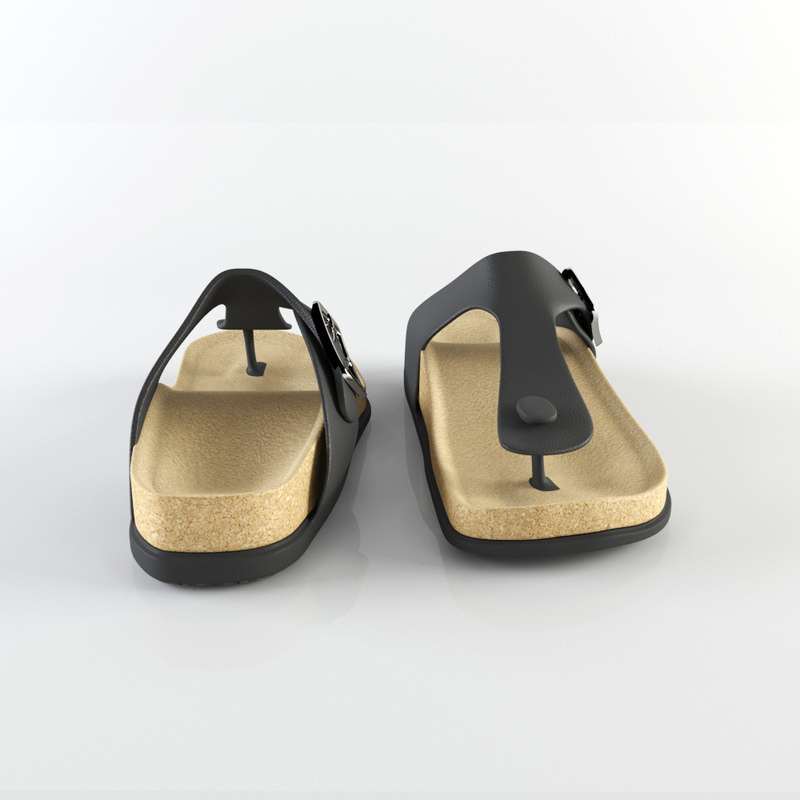 3d birkenstock slipper model