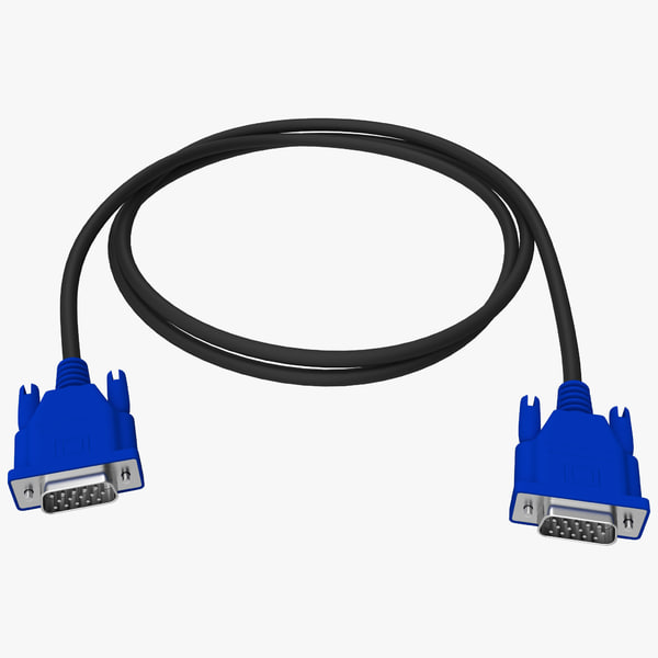 3d model vga monitor cable