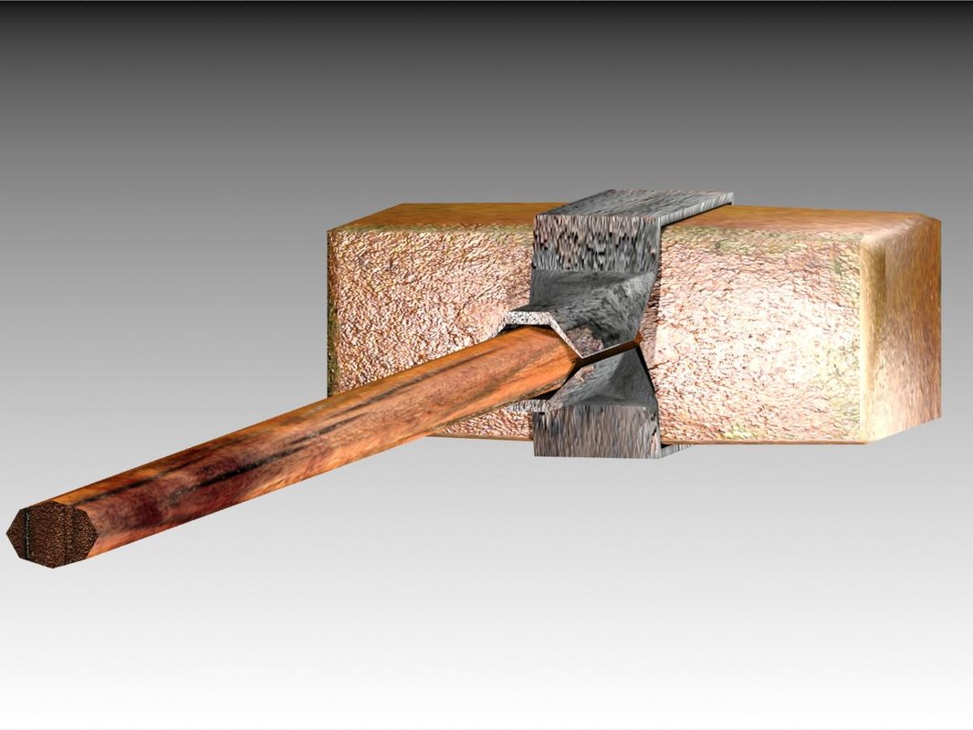 bronze hammer 3d obj
