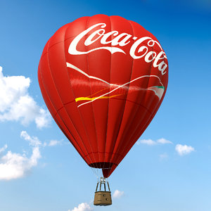 air baloon coca cola 3d model