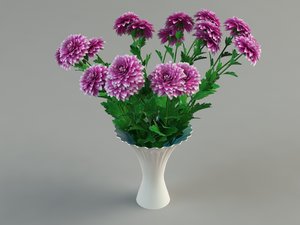 3d model of chrysanthemum flower