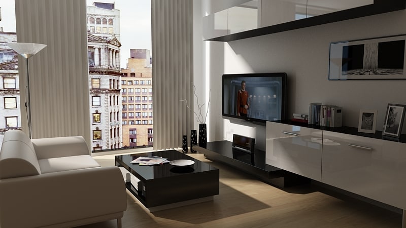 3d model scene living room