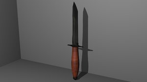 free dv-2 russian combat knife 3d model