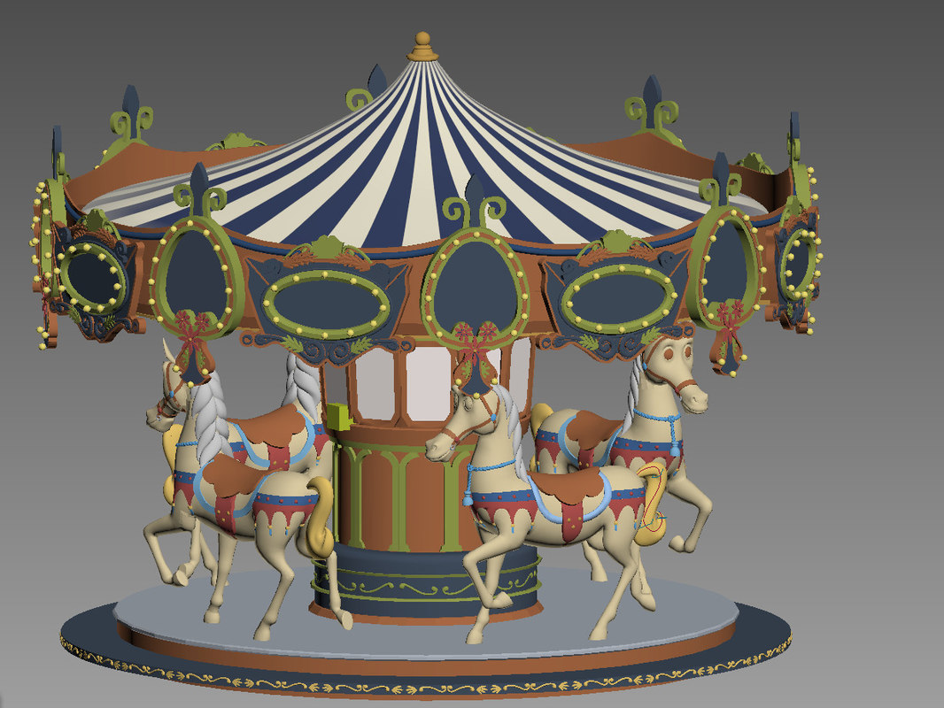 carousel horse 3d max