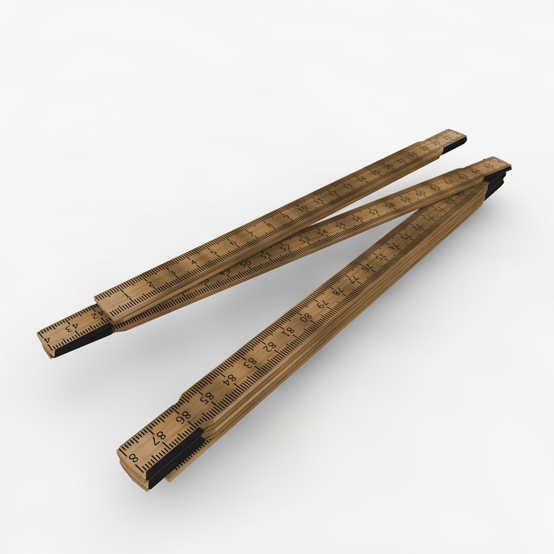 folding carpenter s ruler 3d x