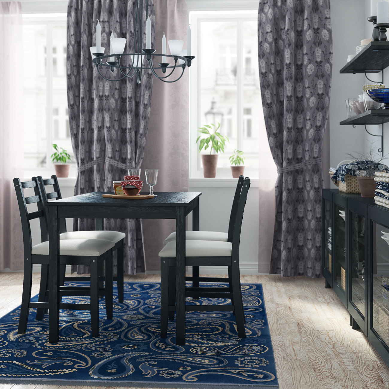 ikea lerhamn dining room 3d model