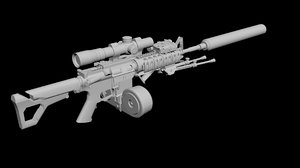 3ds max sniper carbine