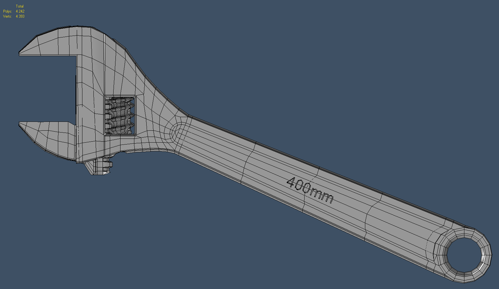 crescent wrench 3d model