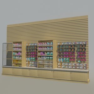 3d model pet merchandise wall