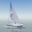 3d max sailing yacht ships boat