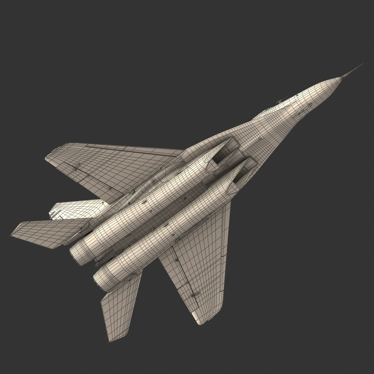 mig-29a fulcrum(俄语)简单3d模型