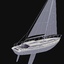 3d max sailing yacht ships boat