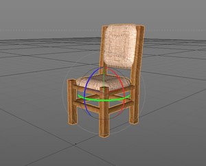 cinema4d wood chair
