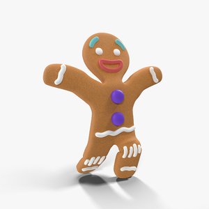 gingerbread man rigged 3d model