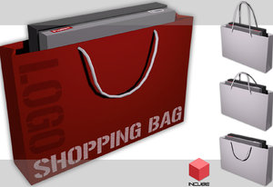 shopping bag 3d obj