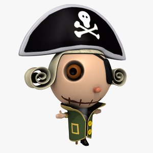 3ds max pirate cartoon character