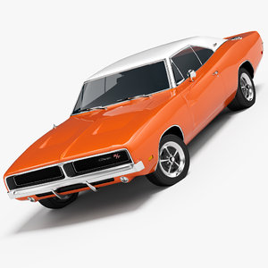 1969 dodge charger rt 3d model