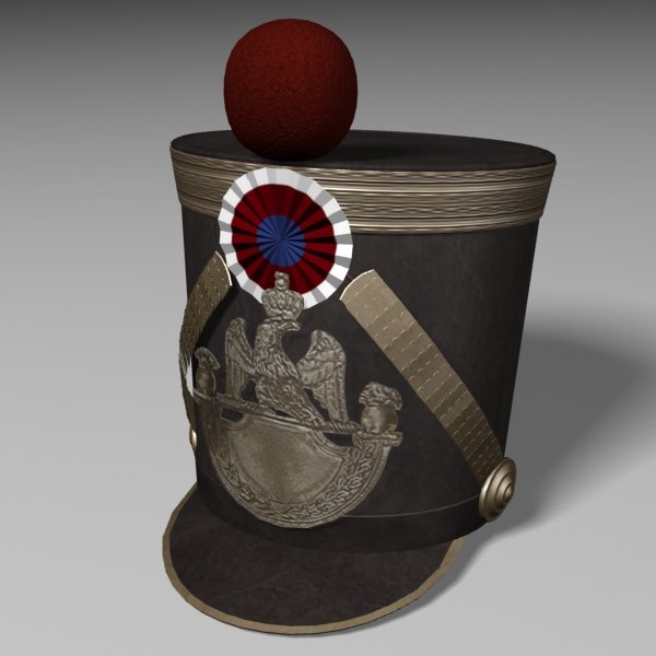 french grenadier shako 3d model