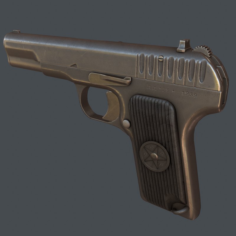 3d model of tt-33 tokarev gun