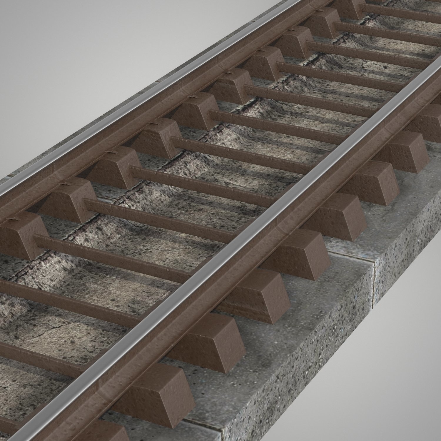 subway rails railroad railway 3d fbx
