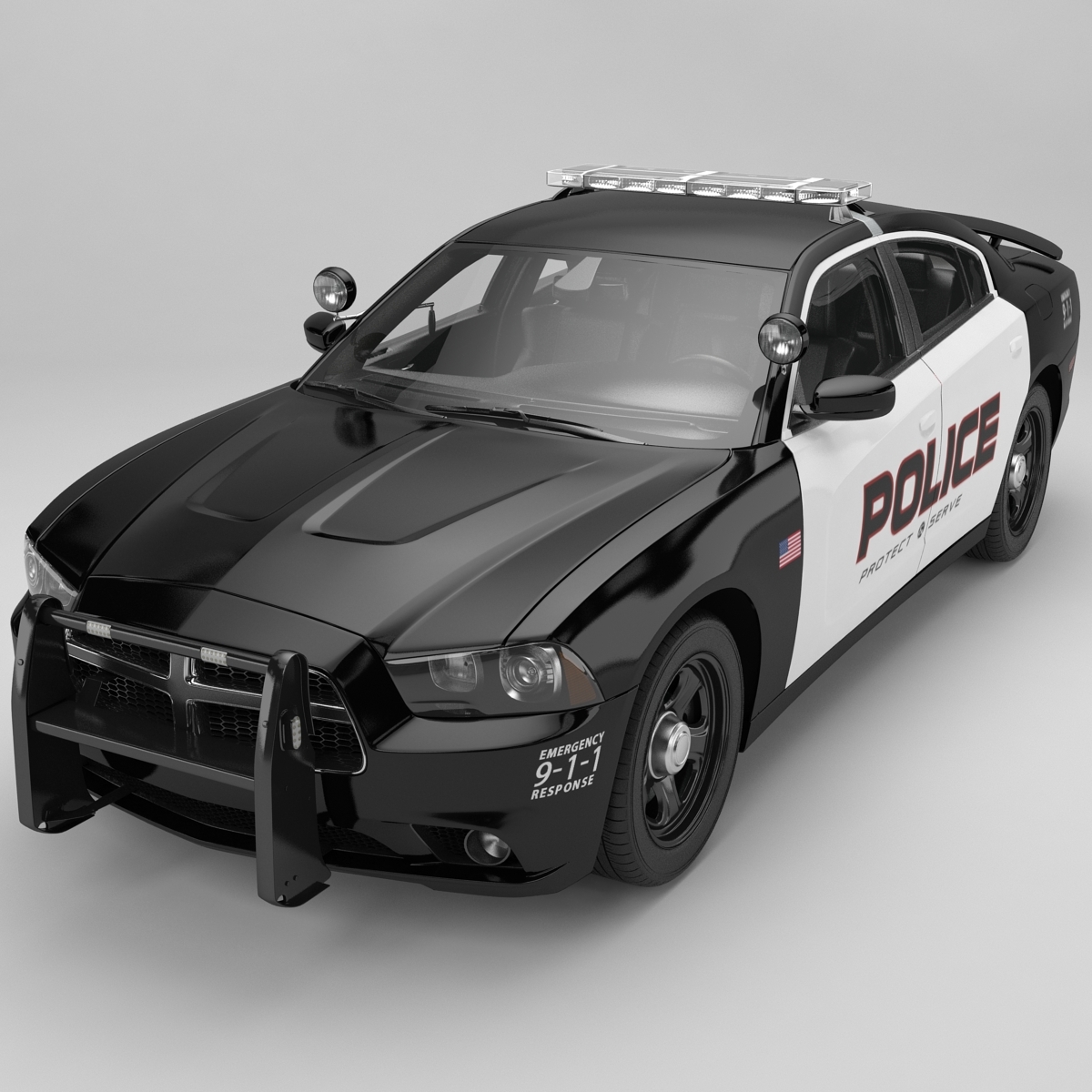 3d model dodge charger police