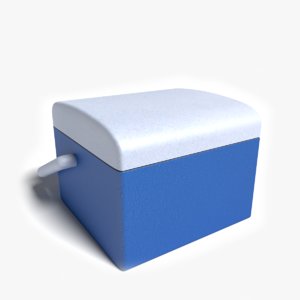 3d blue cooler model