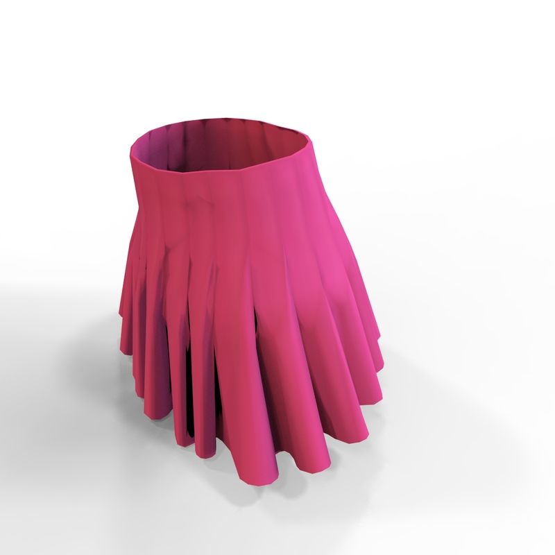 3d model pleated skirt