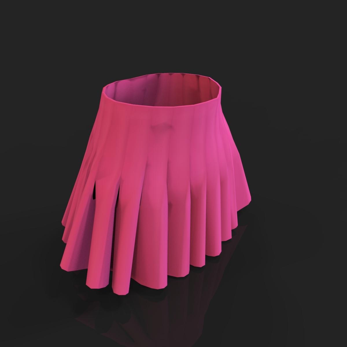 3d model pleated skirt