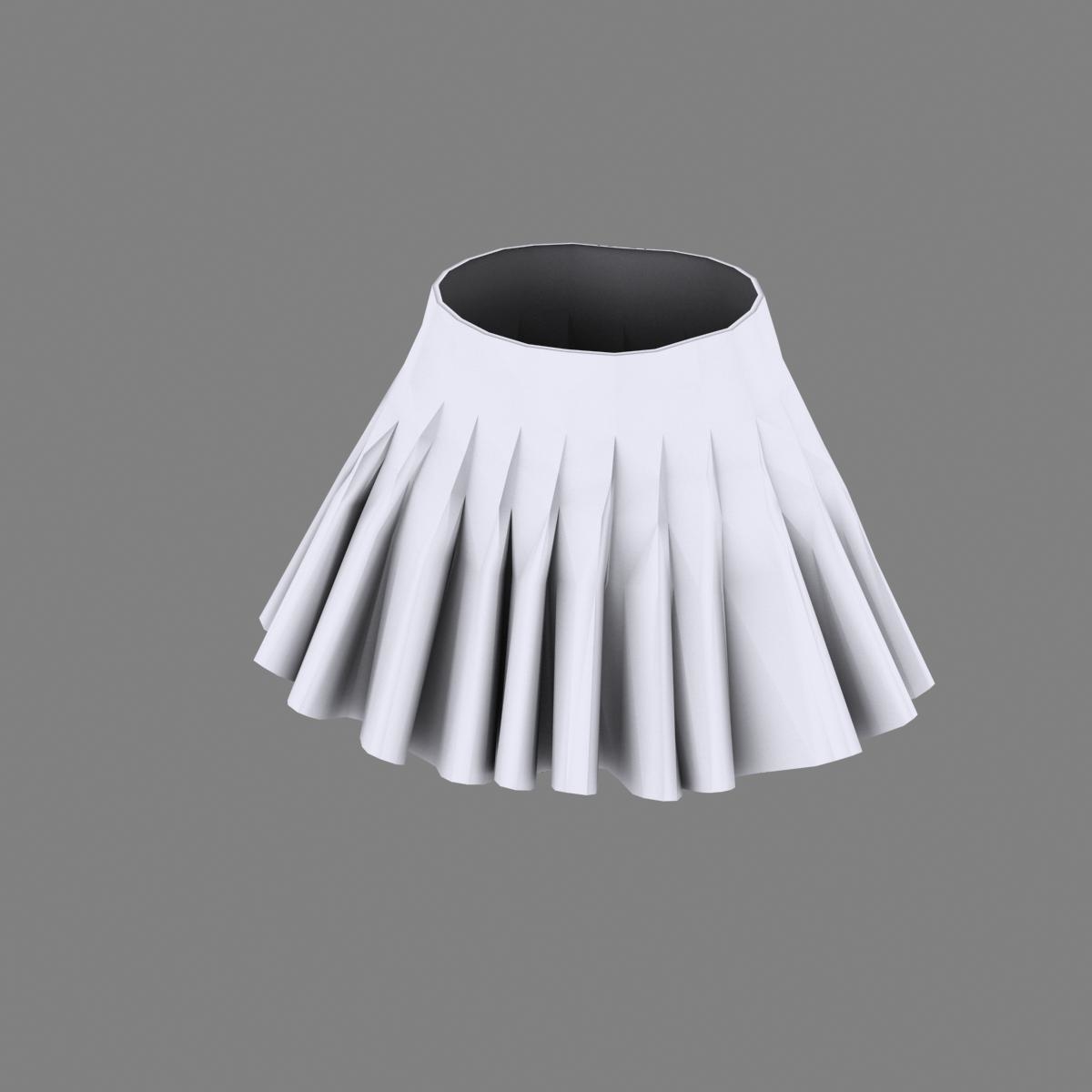 3d model pleated skirt