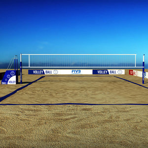 3d volleyball court model