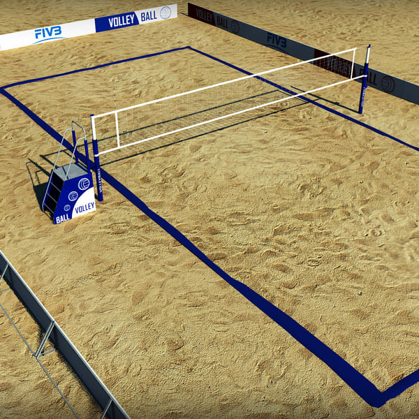 3d volleyball court model