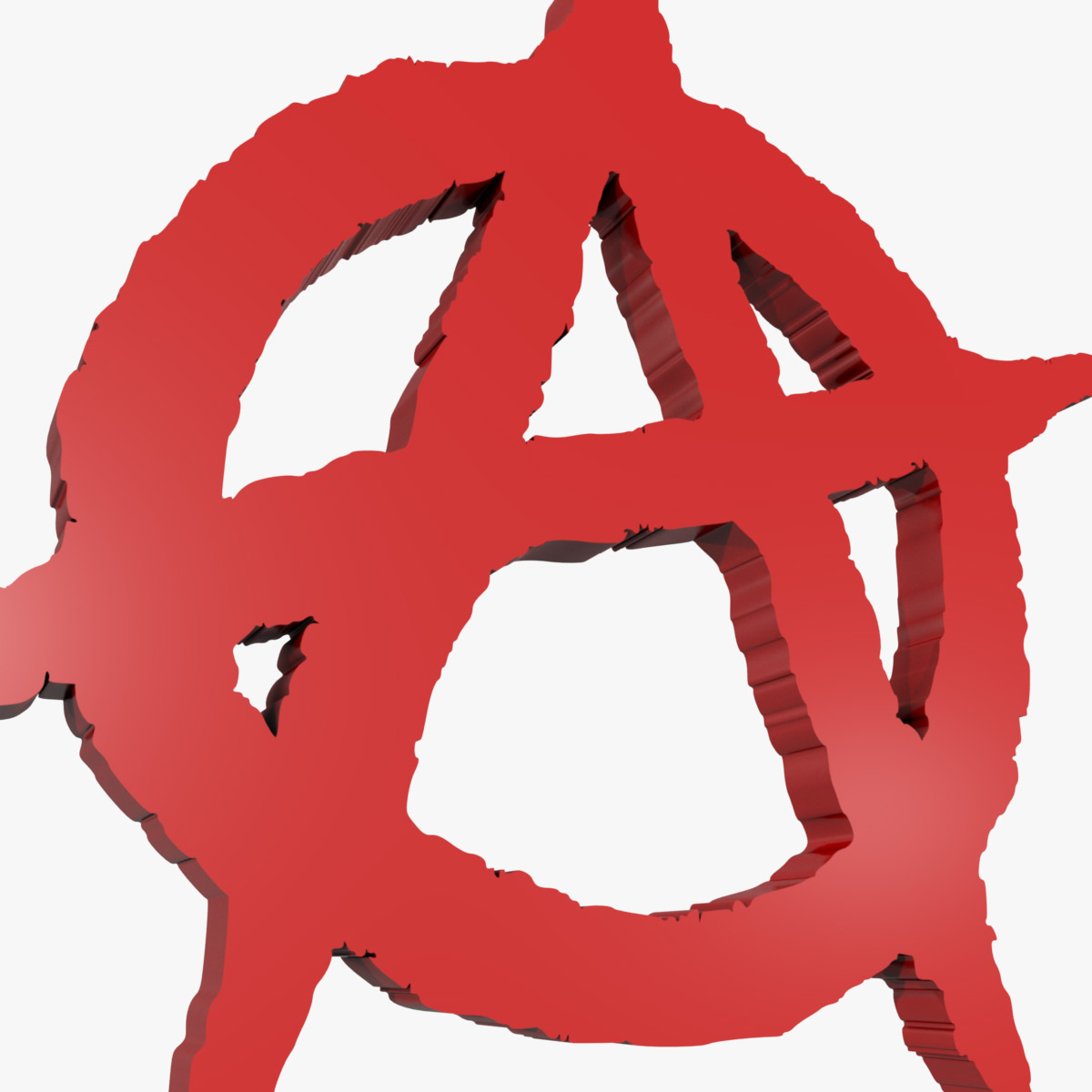 3d anarchy symbol