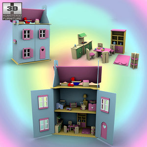 3d doll house set 01