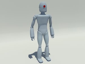 cartoon robot 3d model