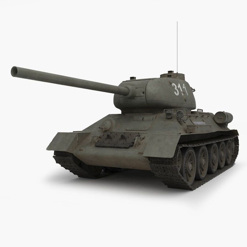 3d model t 34 85 tank