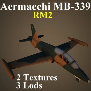 3d aermacchi rm2 aircraft model