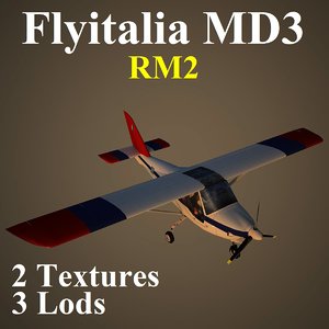 3d max flyitalia md3 rm2 aircraft