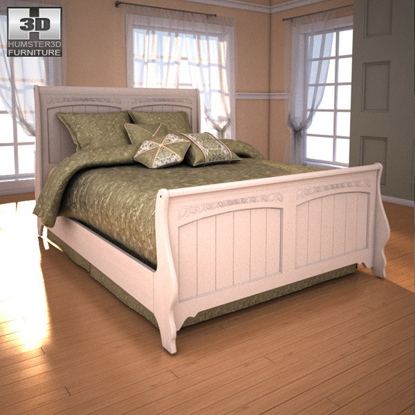 3d Ashley Cottage Retreat Sleigh Bed, Cottage Retreat Queen Bed