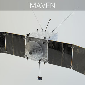 3d nasa spacecraft maven satellite