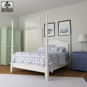 bedroom 15 set bed 3d model