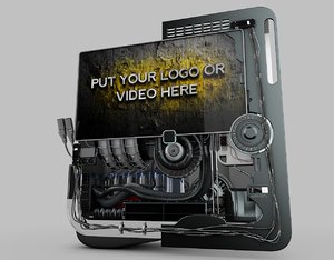 3ds max video screen