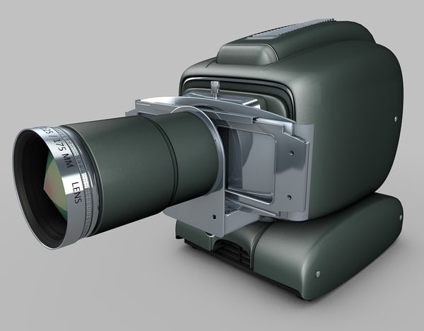 3d model vintage projector