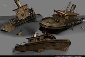 wreck ship 3d model