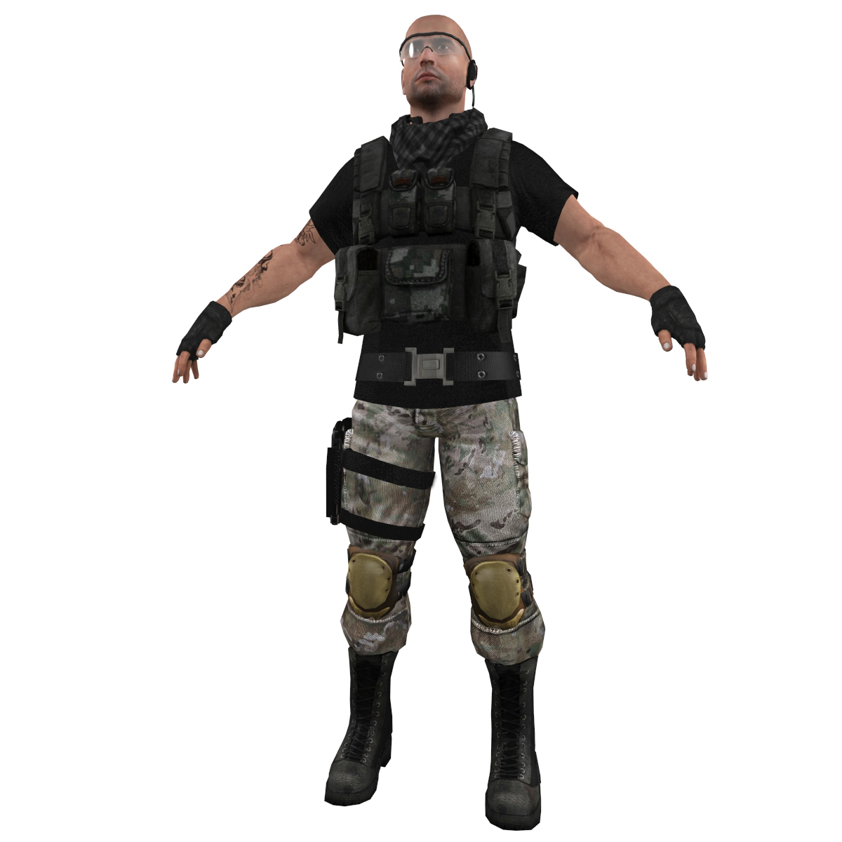 mercenary soldier 3d model