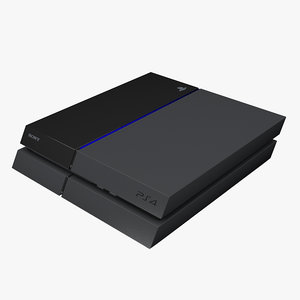 3d sony playstation 4 console model