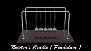 newton cradle 3d max